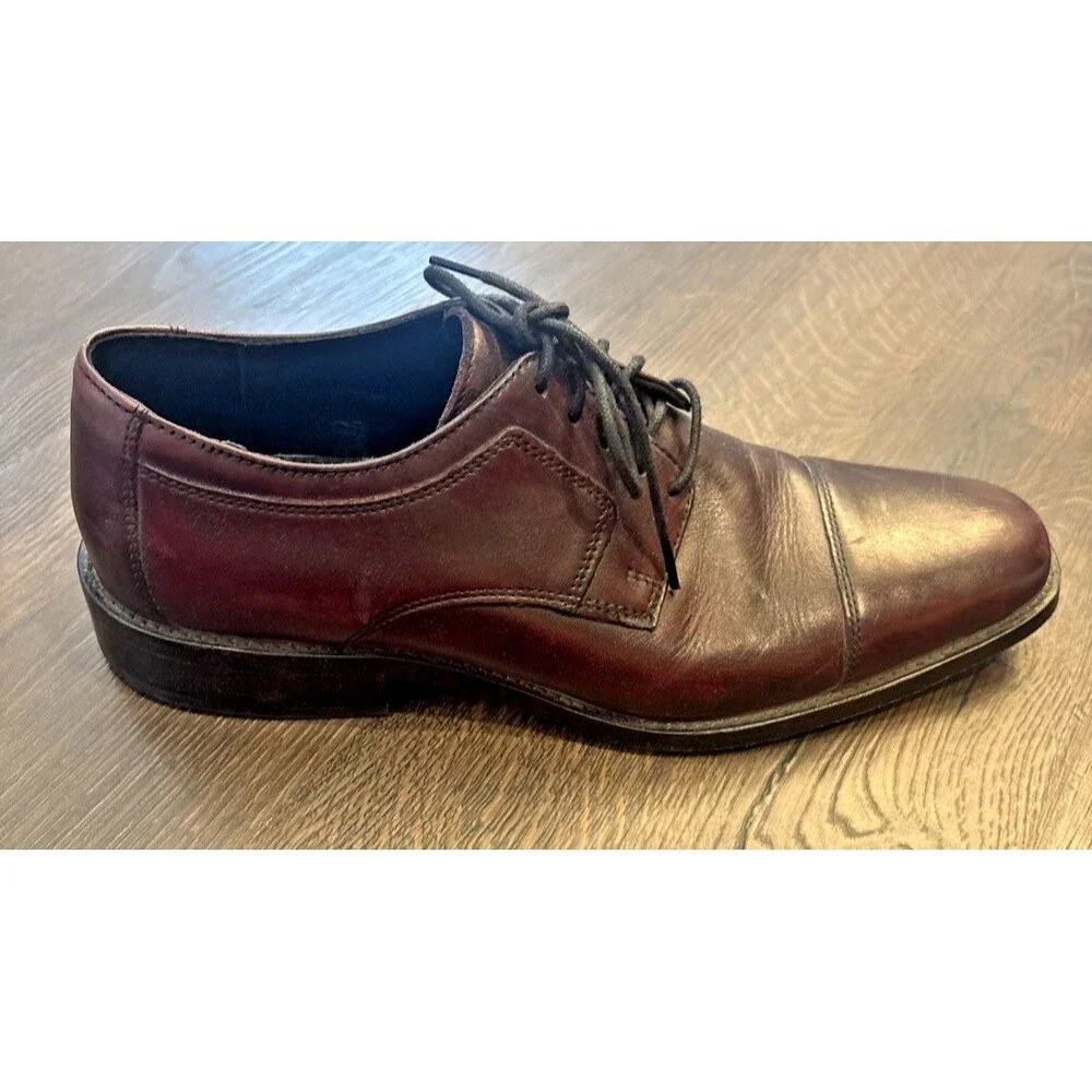 J. Murphy by Johnston & Murphy Captoe Oxford Dress Lace Up US 10.5 Burgundy